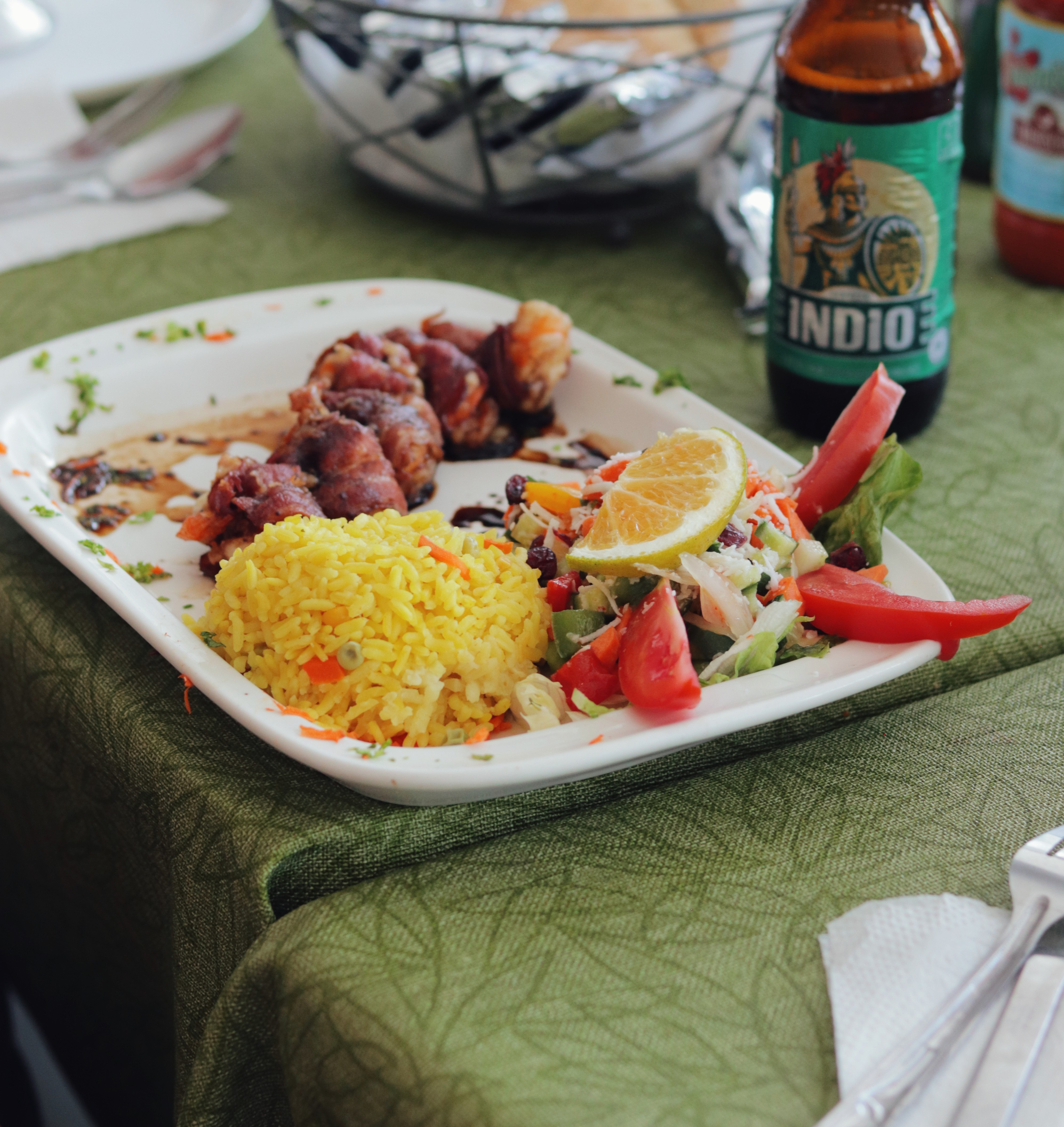 Comida con arroz